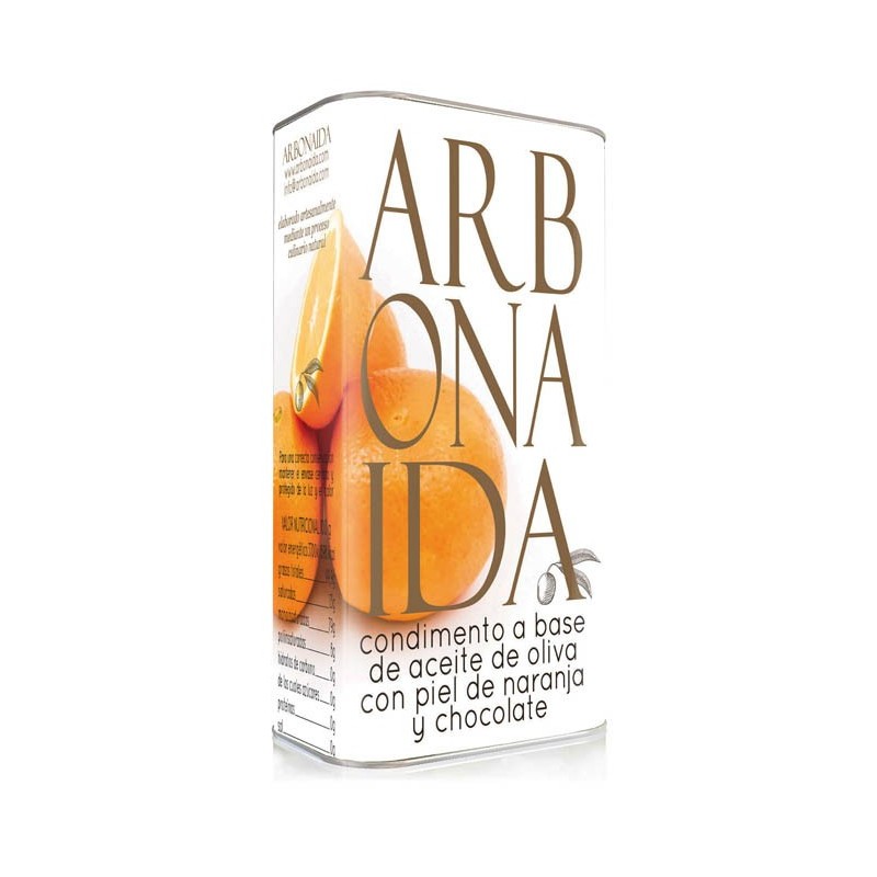 Comprar Arbonaida AOVE condimentado con naranja y chocolate lata 250ml en Ronda Gourmet