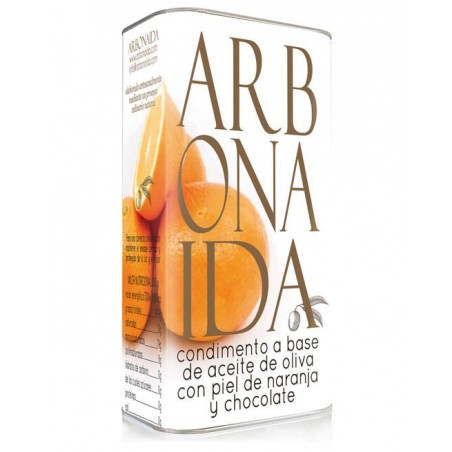 Comprar Arbonaida AOVE condimentado con naranja y chocolate lata 250ml en Ronda Gourmet