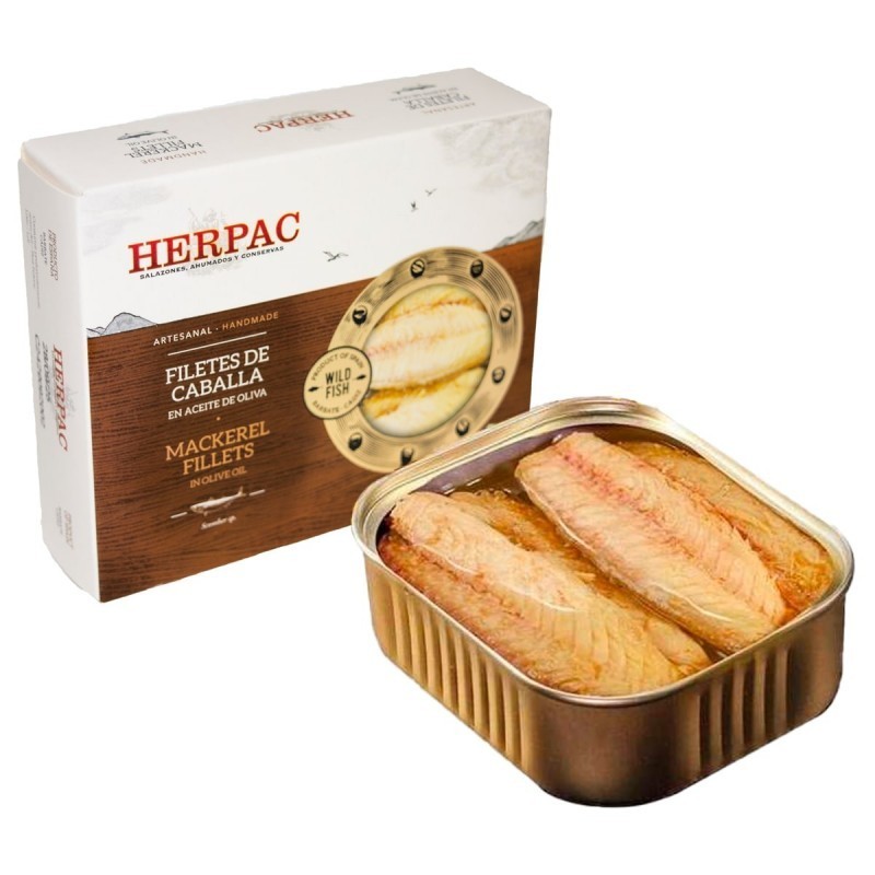 Comprar Herpac filetes de caballa en aceite de oliva 245gr en Ronda Gourmet